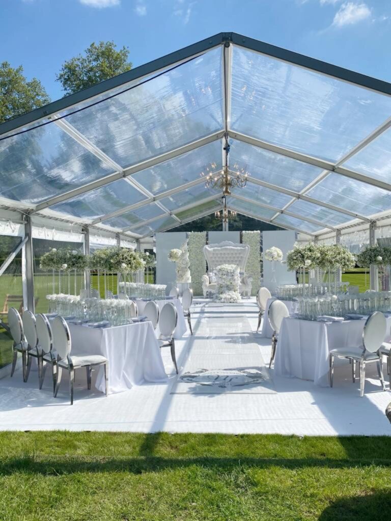 wedding marquee clear span roof